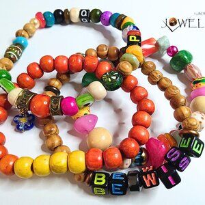 Boho Chic Beaded Bracelets: Handmade with Love & Positive Vibes